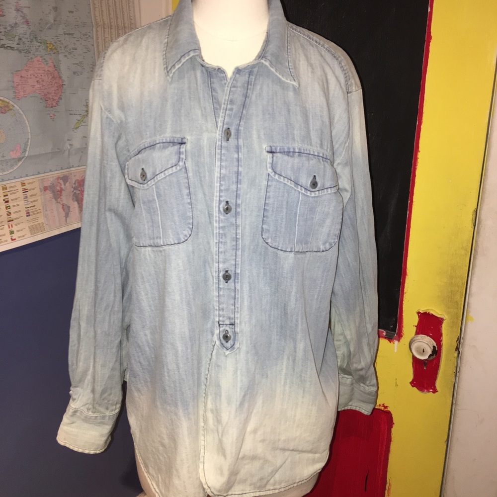 Madewell Denim Cargo Workshirt Orson Wash L